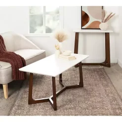 Kirklands Home and Walnut Olivia Coffee Table White Best