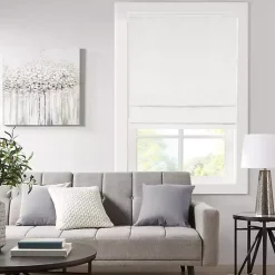 Kirklands Home Basketweave Cordless Roman Shade, 31 in. White New