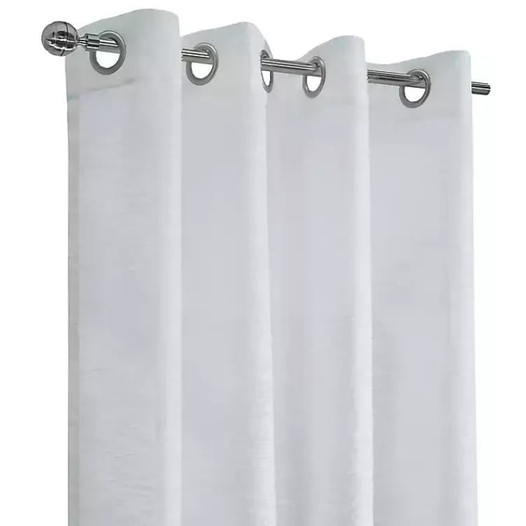 Kirklands Home Boucle Sheer Single Curtain Panel, 108 in. White Sale
