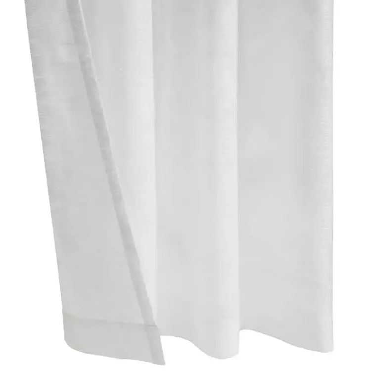 Kirklands Home Boucle Sheer Single Curtain Panel, 108 in. White Sale