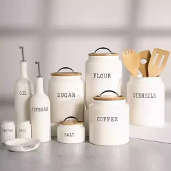 Kirklands Home Debossed Salt Cellar White Online