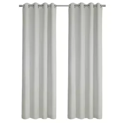 Kirklands Home Faux Suede Blackout Curtain Panel, 95 in. White Outlet
