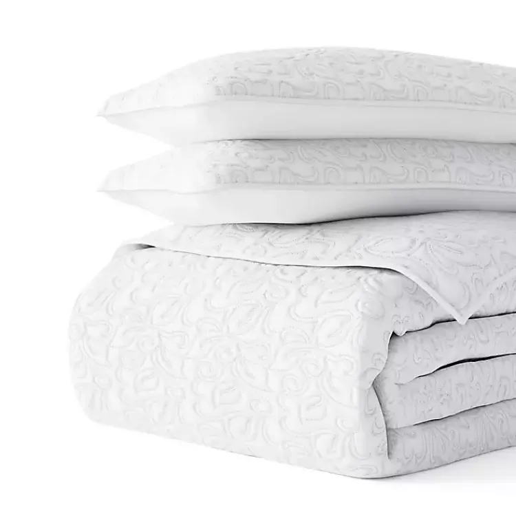 Kirklands Home Floral Stitch 2-pc. Twin Quilt Set White Outlet