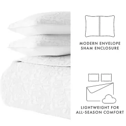 Kirklands Home Floral Stitch 2-pc. Twin Quilt Set White Outlet