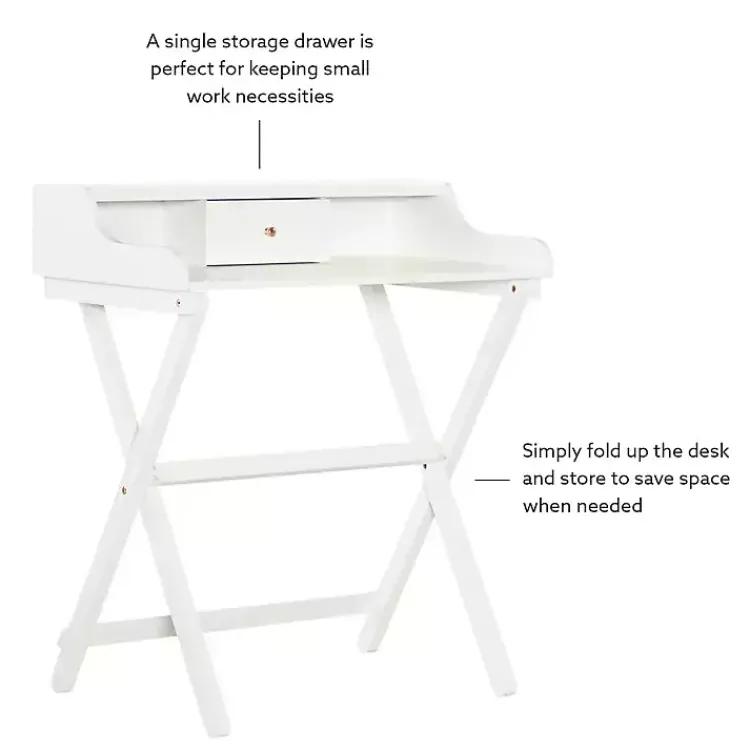 Kirklands Home Folding Caty Desk White Discount