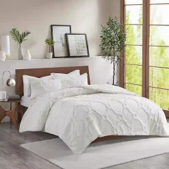 Kirklands Home Geometric Full/Queen 3-pc. Comforter Set White Outlet