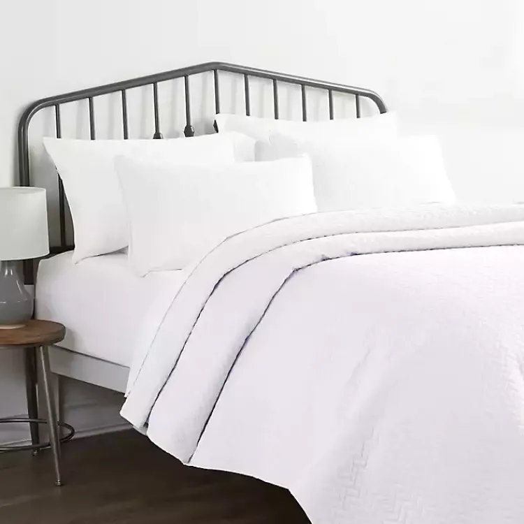 Kirklands Home Herringbone Quilted 2-pc. Twin Coverlet Set White Best