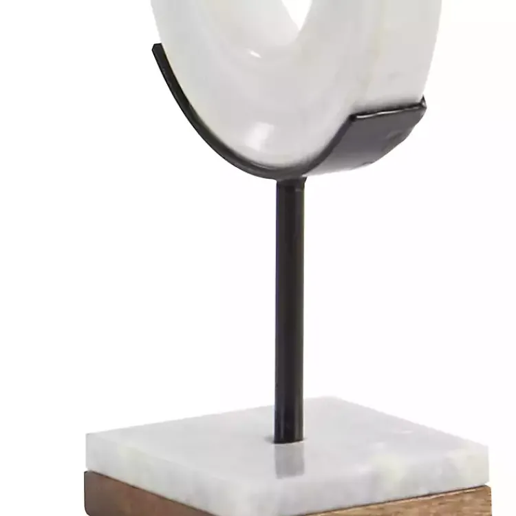 Statues & Figurines>Kirklands Home Marble Ring Sculpture, 11 in. White