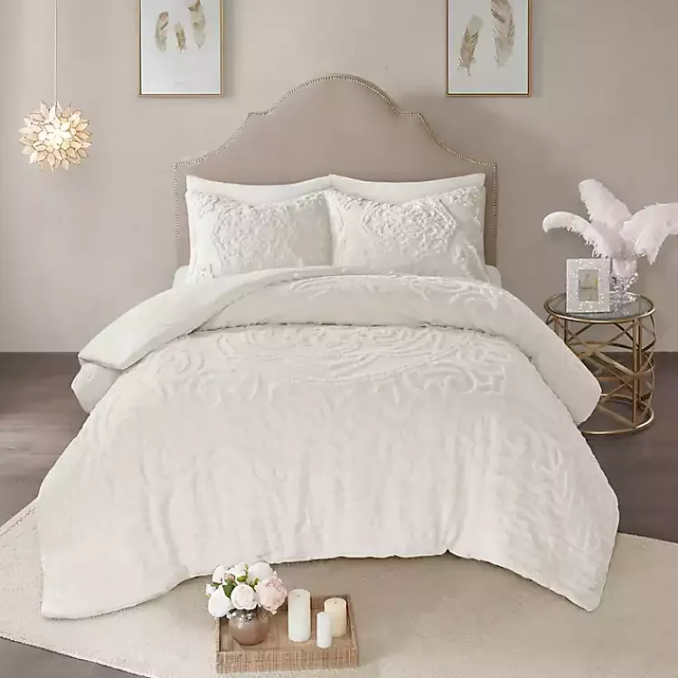 Kirklands Home Medallion Full/Queen 3-pc. Comforter Set White Sale