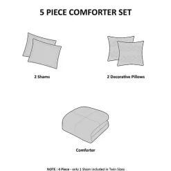 Kirklands Home White Metallic 5-pc. California King Comforter Set Outlet