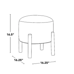 Kirklands Home Michelle Ottoman White Hot