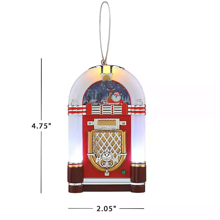 Christmas Ornaments>Kirklands Home Mini Jukebox LED Christmas Ornament White
