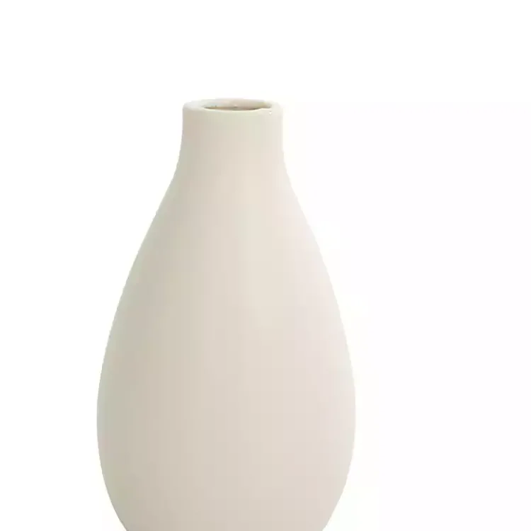 Vases>Kirklands Home Minimalist Ceramic Vases, Set of 3 White