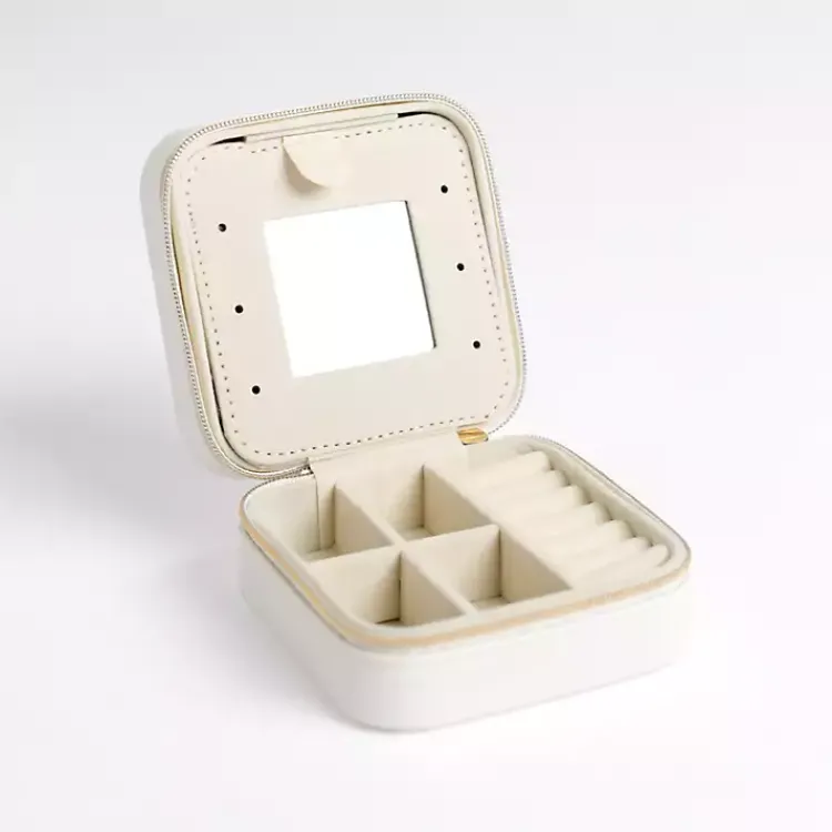 Monogram Seasonal Decor>Kirklands Home Monogram M Travel Jewelry Box White