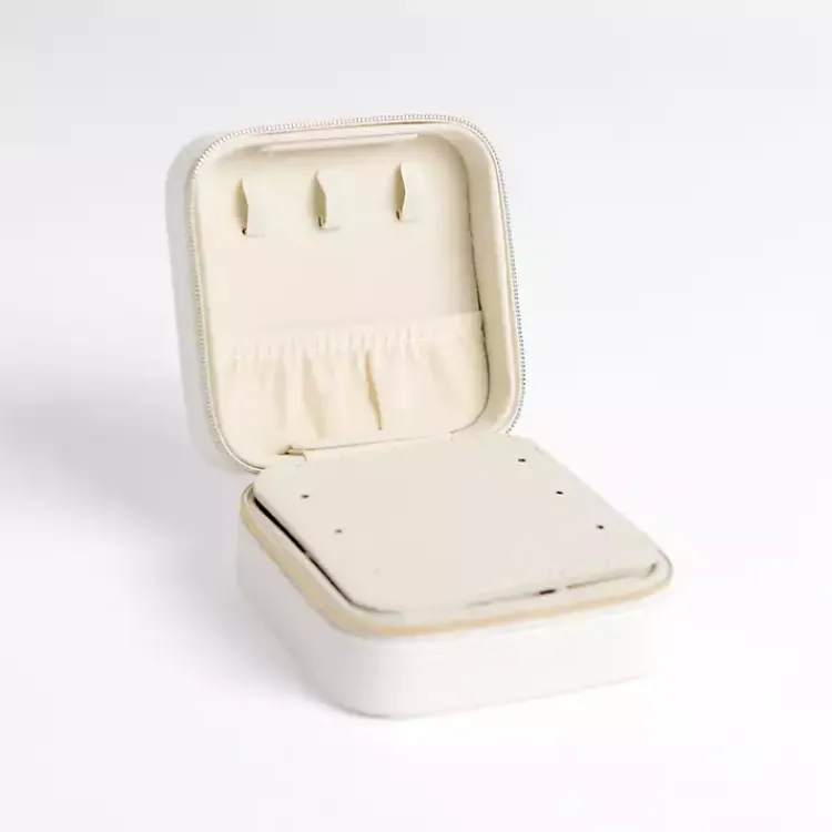 Monogram Seasonal Decor>Kirklands Home Monogram M Travel Jewelry Box White
