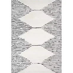 Kirklands Home White Moroccan Area Rug, 7x9