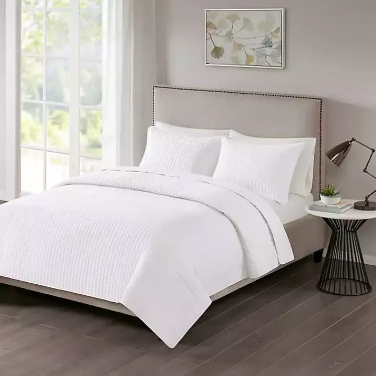 Kirklands Home Nash 3-pc. Reversible King Coverlet Set White Clearance