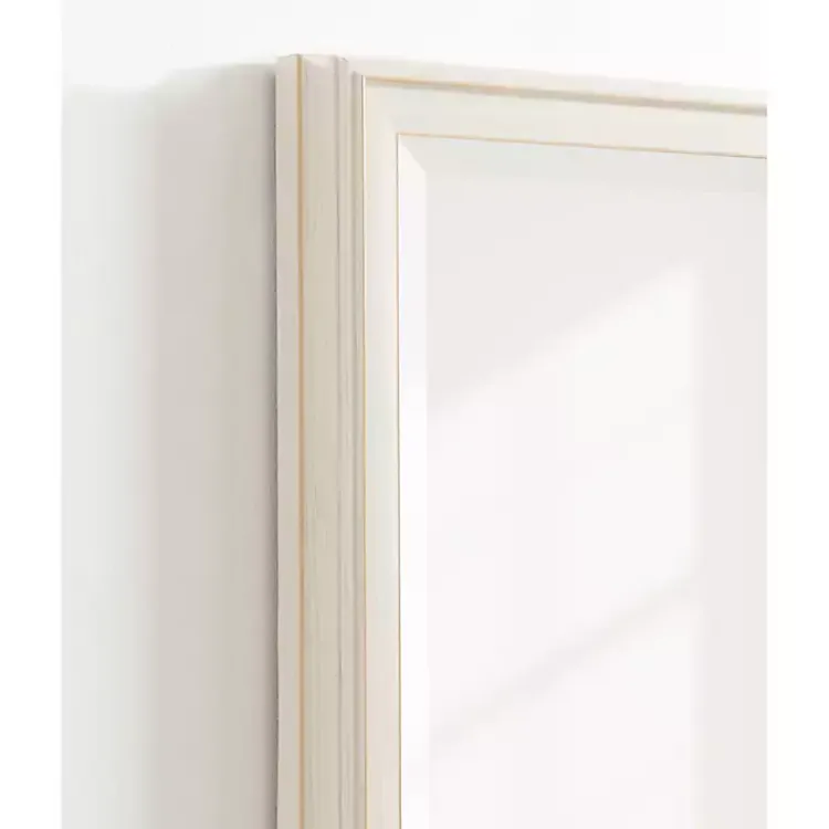 Kirklands Home White Oakhurst Rectangle Wall Mirror, 36 in.