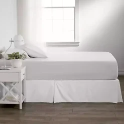 Kirklands Home Pleated Microfiber King Bed Skirt White Outlet