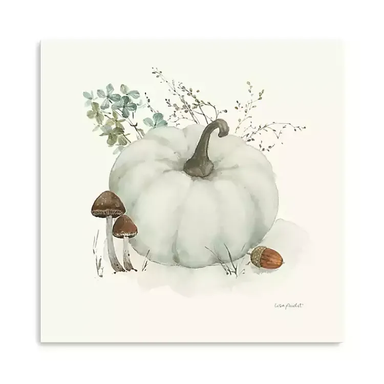Fall>Kirklands Home Pumpkin Canvas Art Print, 30x30 in. White