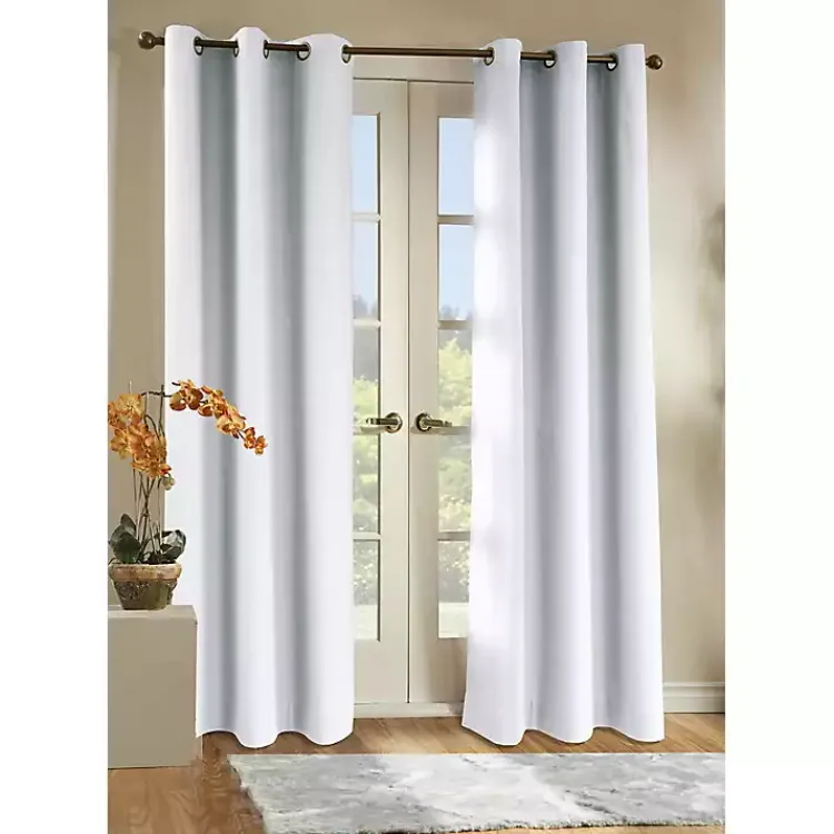 Kirklands Home Room Darkening Curtain Panel Set, 72 in. White Outlet