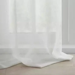 Kirklands Home Rosette Tab Top Curtain Panel, 63 in. White Best