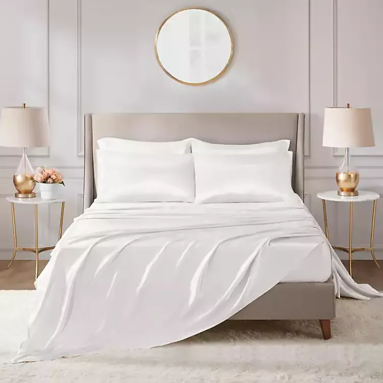 Kirklands Home Satin 6-pc. King Sheet Set White Online