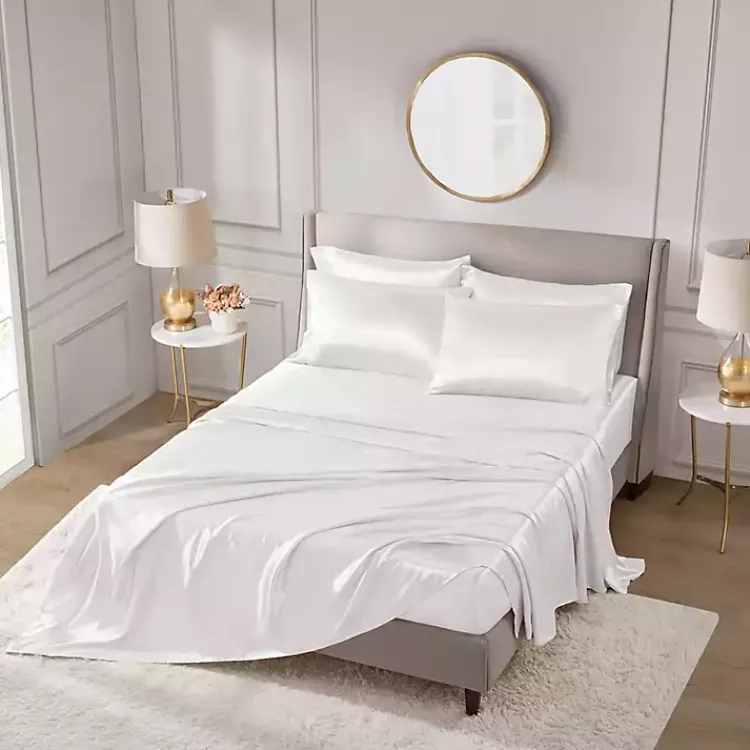 Kirklands Home Satin 6-pc. Queen Sheet Set White Sale