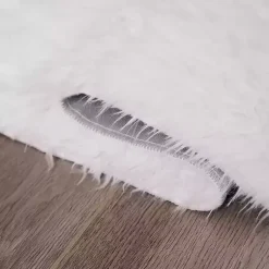 Kirklands Home Shag Washable Area Rug, 3x5 White Clearance