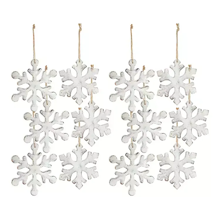 Christmas Ornaments>Kirklands Home Snowflake 12-pc. Christmas Ornament Set White