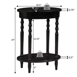 Kirklands Home Spindle Legs Oval Accent Table White Sale