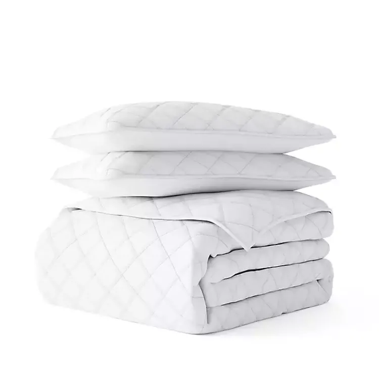 Kirklands Home Stitched Diamond 2-pc. Twin Quilt Set White