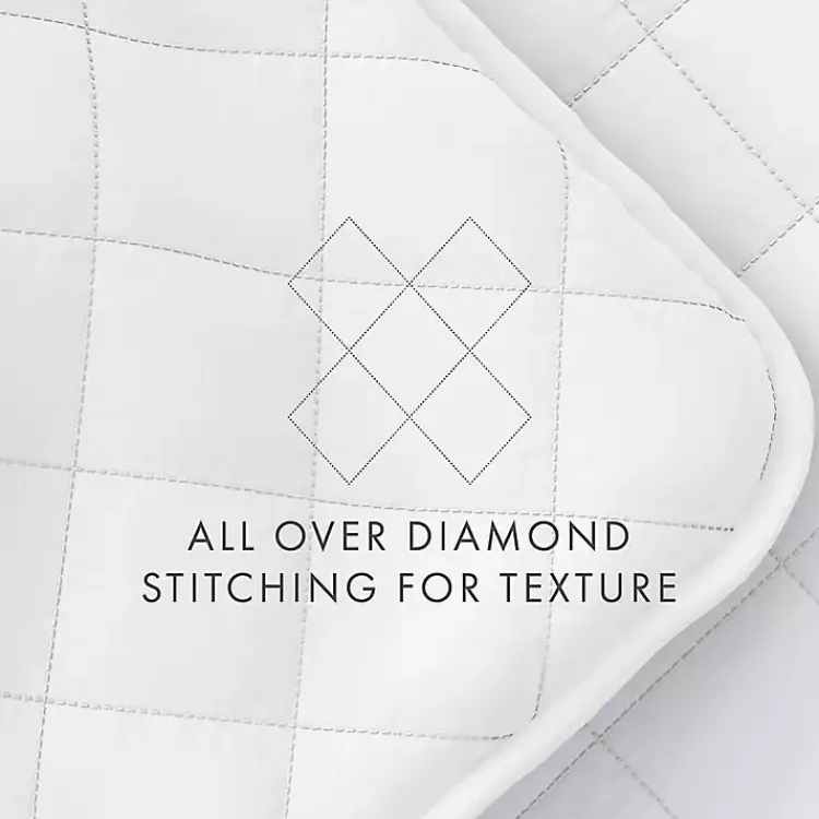 Kirklands Home Stitched Diamond 3-pc. King Quilt Set White Best