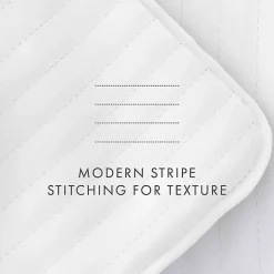 Kirklands Home Stitched Stripes 2-pc. Twin Quilt Set White
