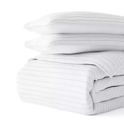 Kirklands Home Stitched Stripes 3-pc. Queen Quilt Set White Best