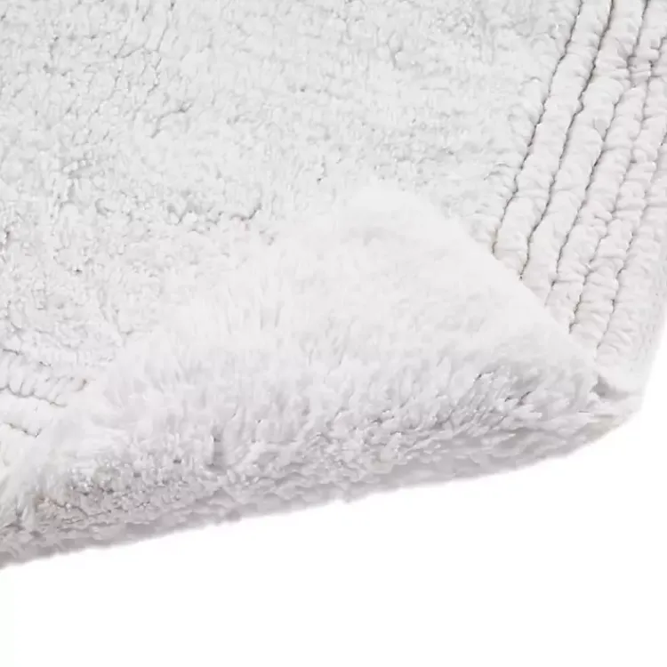 Kirklands Home Tufted Reversible Bath Mat, 34 in. White Best