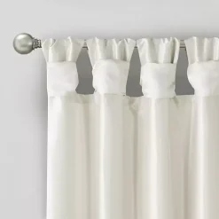Kirklands Home Twist Top Curtain Panel, 120 in. White Outlet