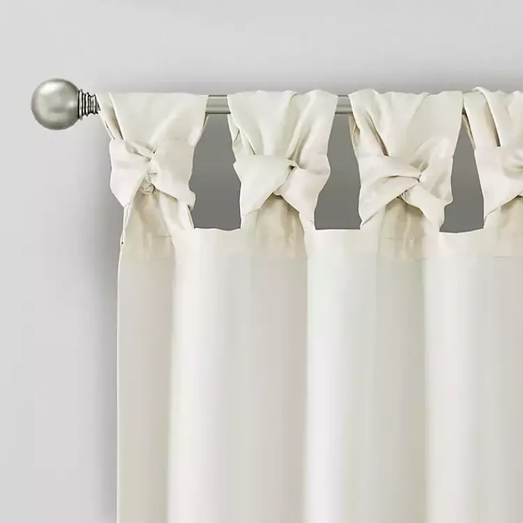 Kirklands Home Twist Top Curtain Panel, 120 in. White Outlet