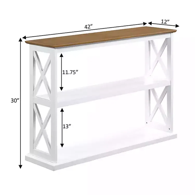 Kirklands Home Two-Tone Double X Sides Console Table White Discount
