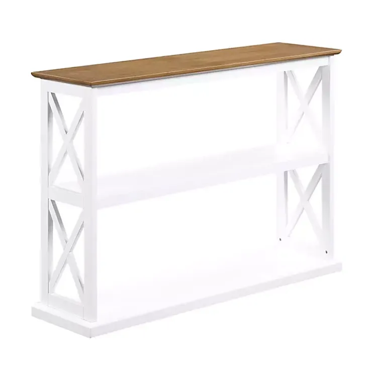 Kirklands Home Two-Tone Double X Sides Console Table White Discount