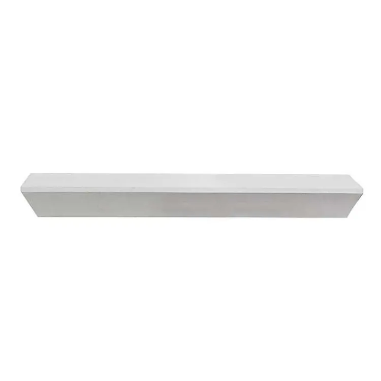 Kirklands Home White Wedge Wood Large Floating Shelf