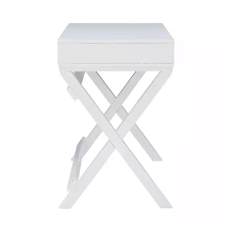 Kirklands Home Wood 2-Drawer X-Frame Desk White Hot