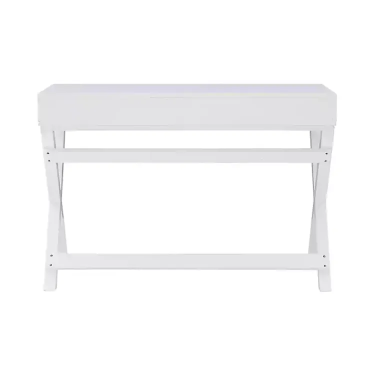 Kirklands Home Wood 2-Drawer X-Frame Desk White Hot
