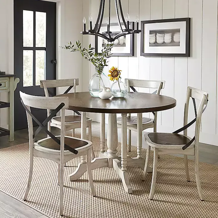 Kirklands Home White X-Back Wooden Dining Chairs, Set of 2 Sale
