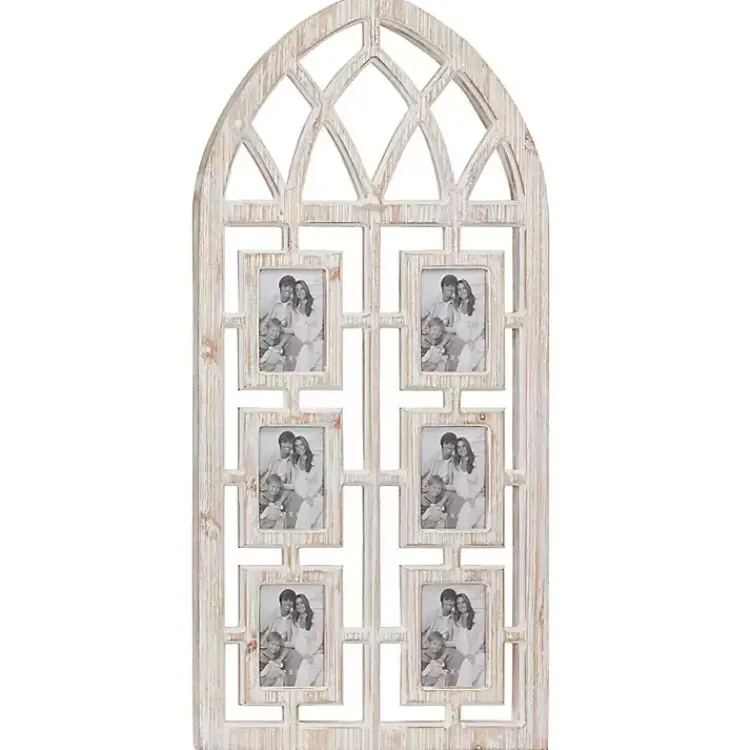 Collage Frames>Kirklands Home Whitewash Window Arch 6-Opening Collage Frame