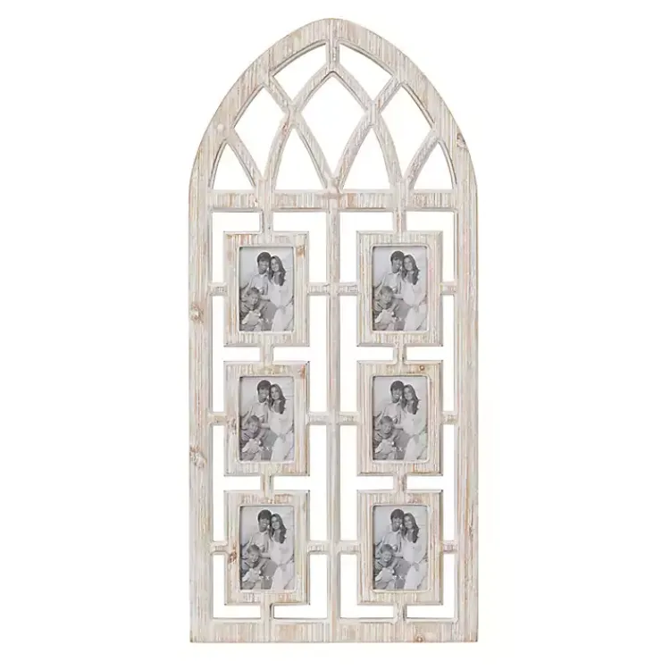 Collage Frames>Kirklands Home Whitewash Window Arch 6-Opening Collage Frame
