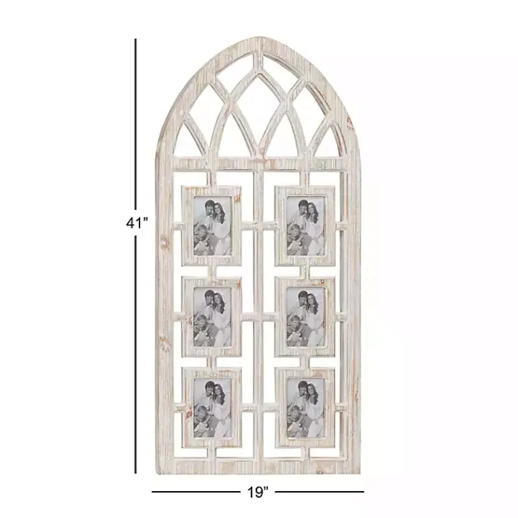 Collage Frames>Kirklands Home Whitewash Window Arch 6-Opening Collage Frame