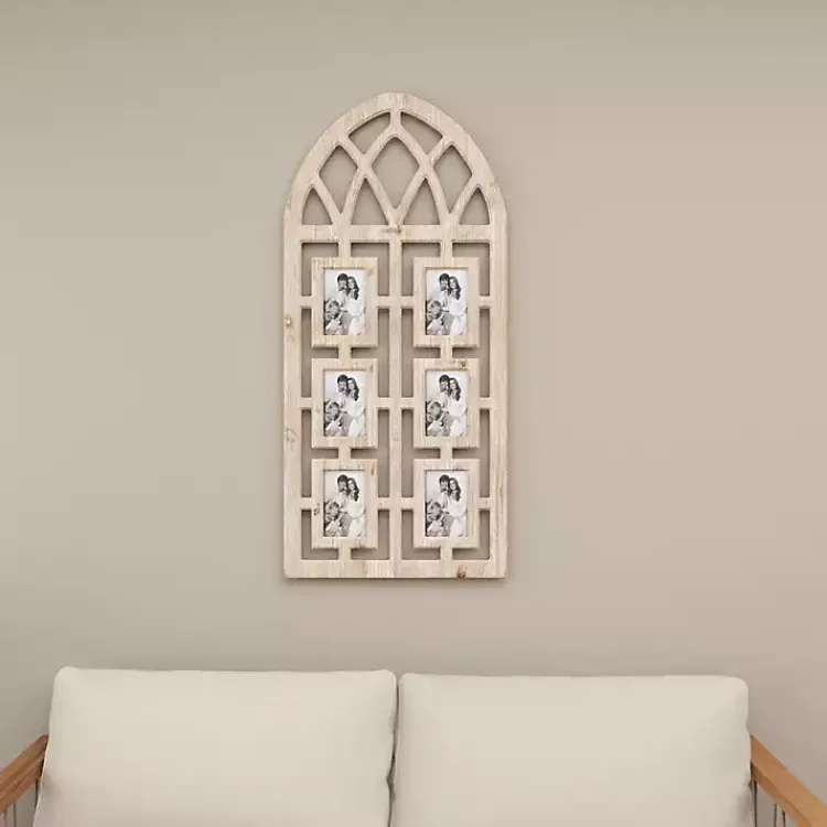Collage Frames>Kirklands Home Whitewash Window Arch 6-Opening Collage Frame