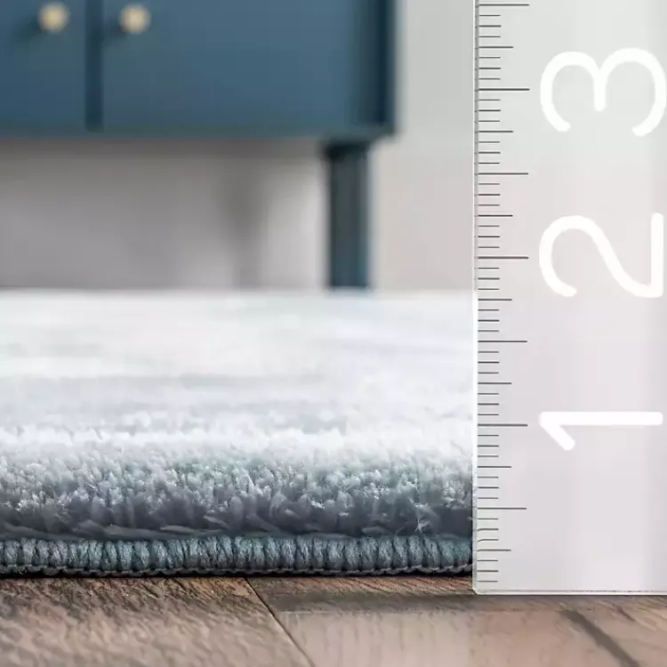 Kirklands Home Whitlow Shag Washable Area Rug, 6x9 Blue Hot