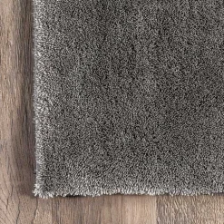 Kirklands Home Whitlow Charcoal Shag Washable Area Rug, 8x10 Gray Outlet
